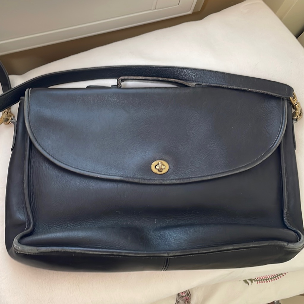 Vintage Leather Coach Briefcase Bag